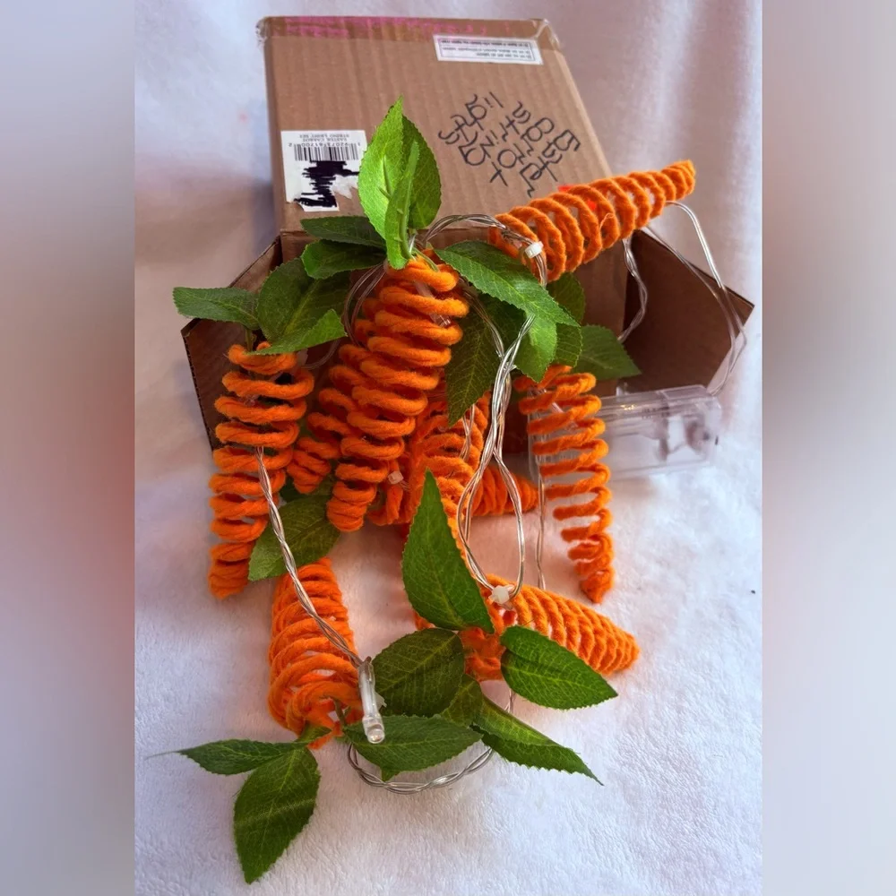 Easter Spiral Carrot String Lights Kelly